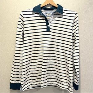 Orvis striped collared top